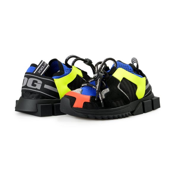 Dolce & Gabbana Women's "Sorrento" Multi-Color Canvas & Leather Sneakers Shoes - Picture 8 of 8